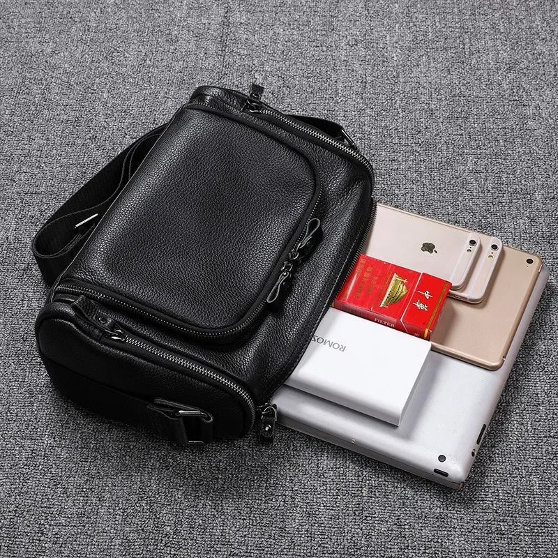 SENOFAN Shoulder Bag Men Korean Genuine Cowhide Crossbody Messenger Bags for Man Large Capacity Designer Brand Pouch Male New