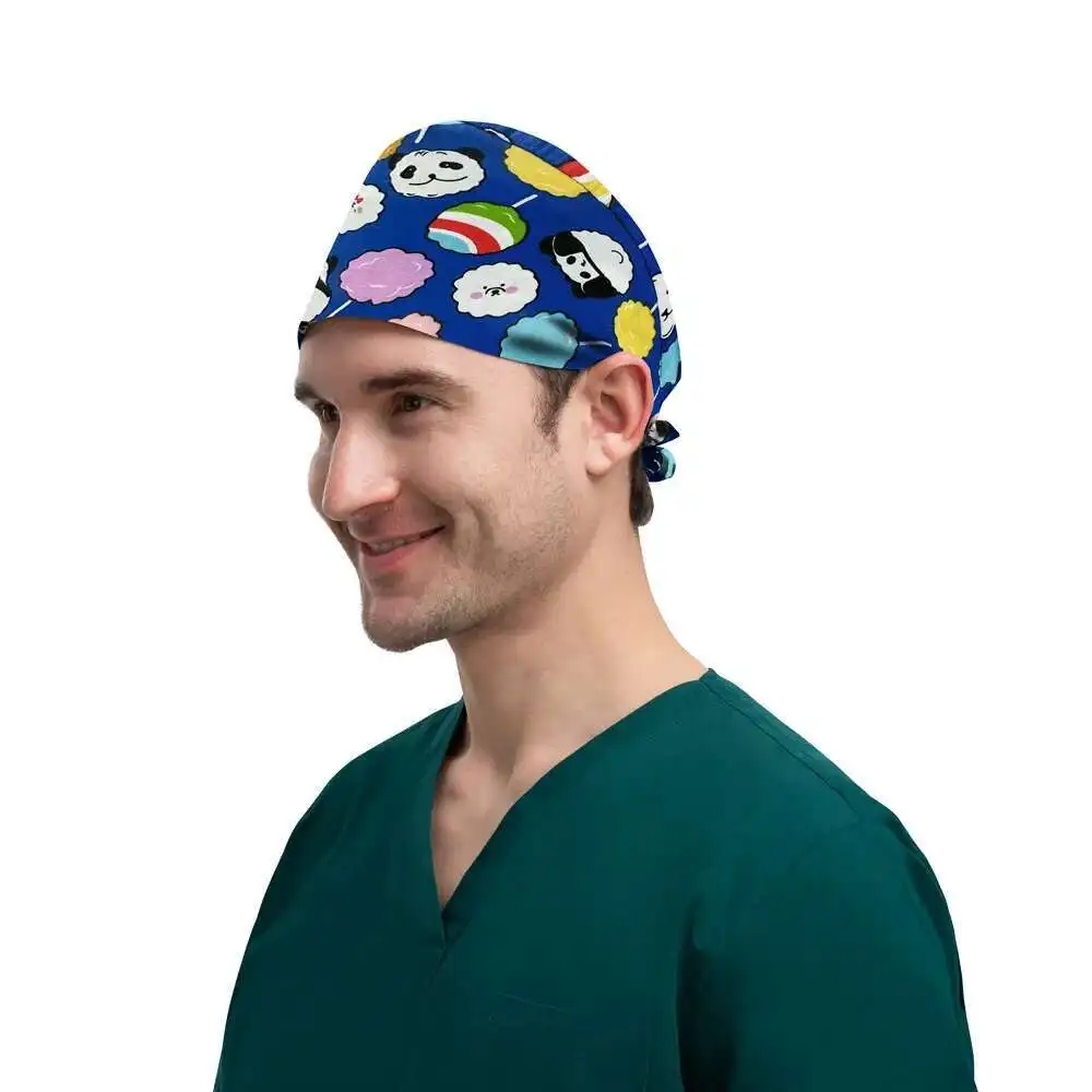 

Surgical Cotton Nurse Operating Room Postpartum Chemotherapy Baotou Dental Dentist Hat Male Female Print