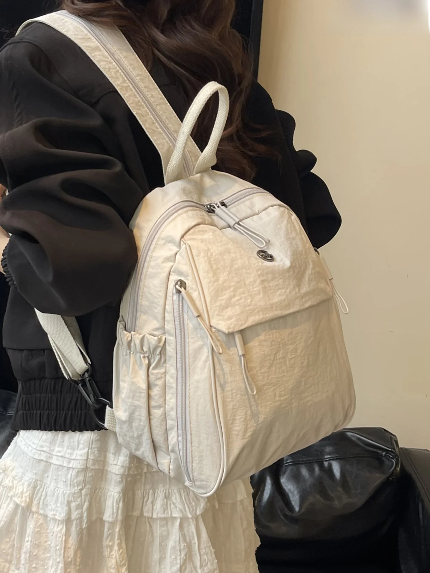 

Casual Large Capaci Nylon oulder Bag Women's Outdoor Hiking Bapa Leisure Simple Sle School Class Travel Bag