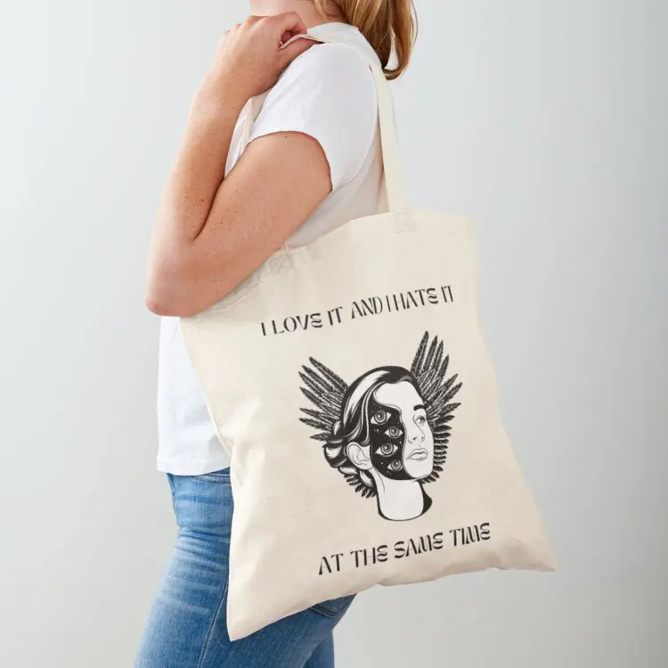 

David Kushner Daylight i hate at the same time Tote Bag Large bags for women hand bag ladies Lady bag Women's shopping
