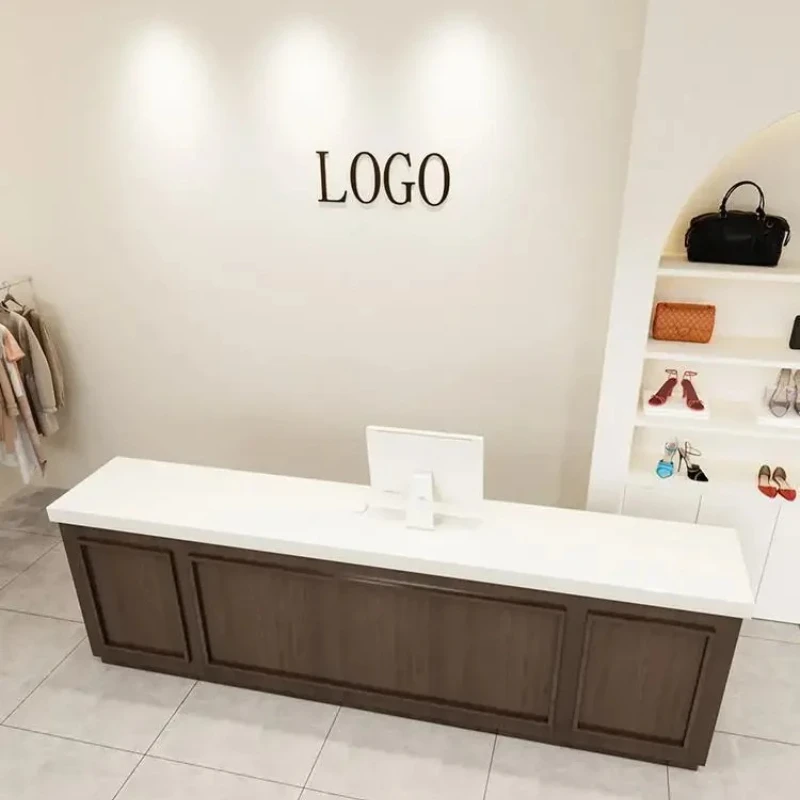 

Office Salon Reception Desks Counter Display Checkout Counter Reception Counter Cosmetics Mostrador Negocio Commercial Furniture