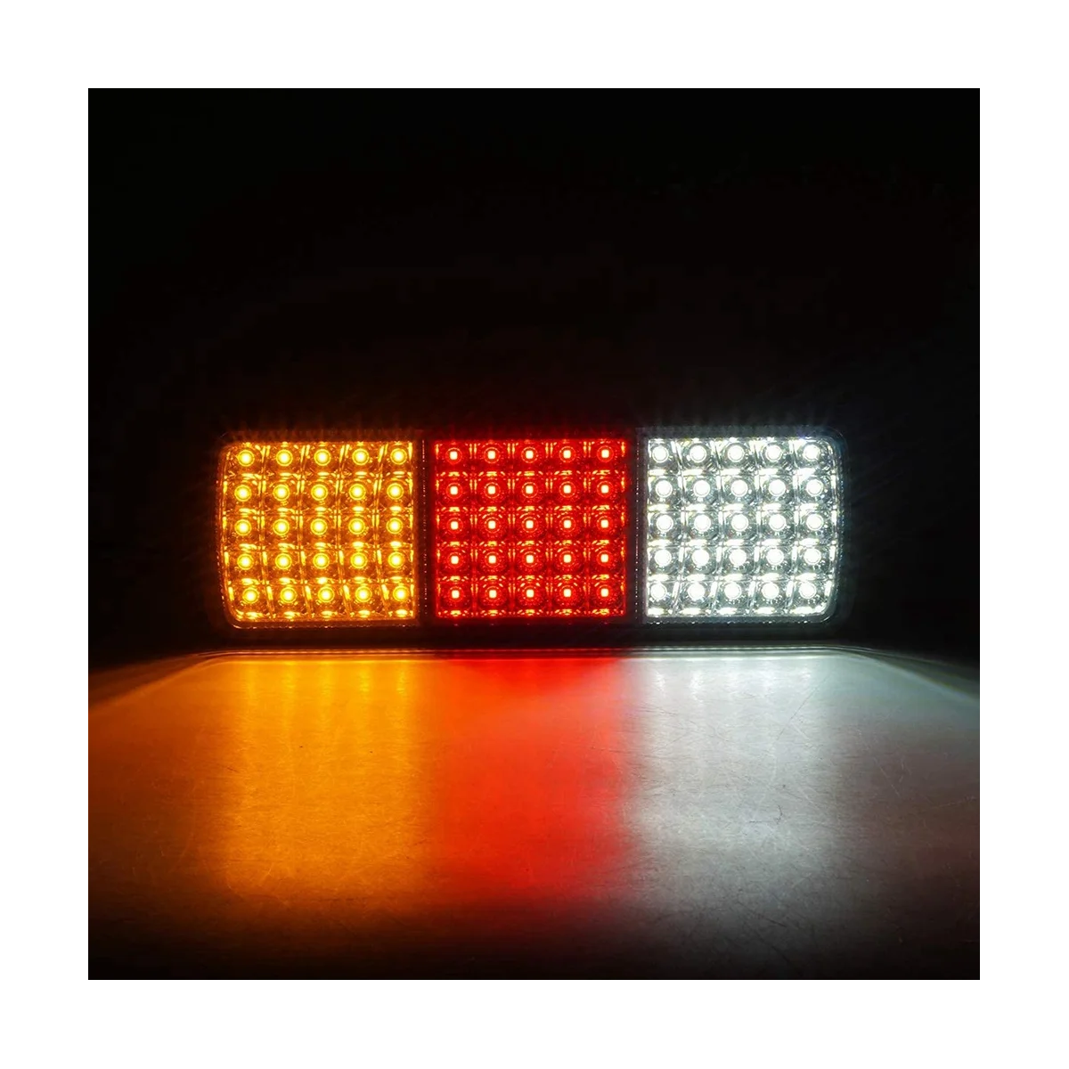 2Pcs 12V 75 LED Waterproof Taillights for Truck RV Van Bus Trailer Lights Signal Indicator Brake Stop Reverse Lights