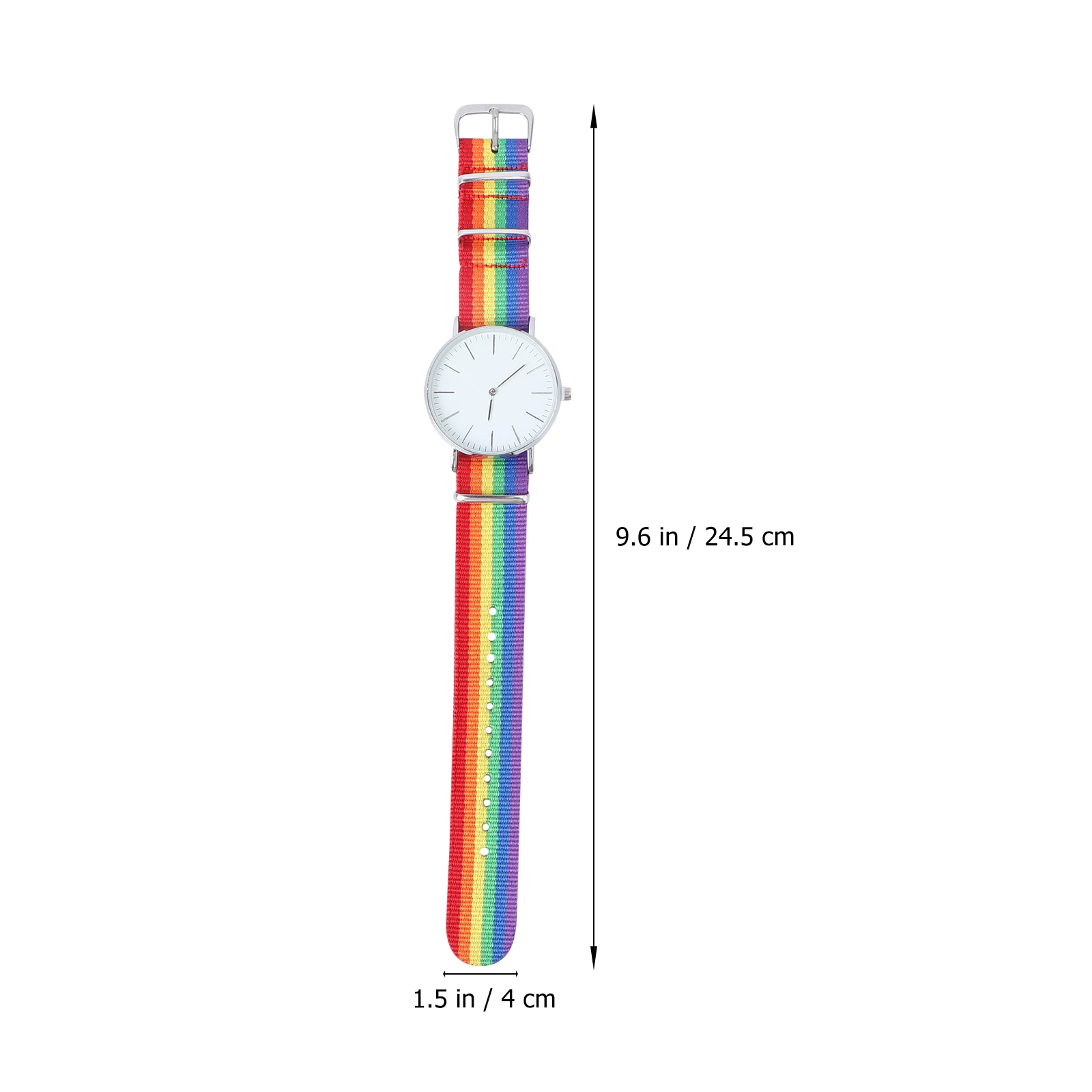 

Rainbow Strap Quartz Watch Wrist Decoration for Women Cute Cuff Bracelet Timer Neutral Occasions Fashion Elegant Premium