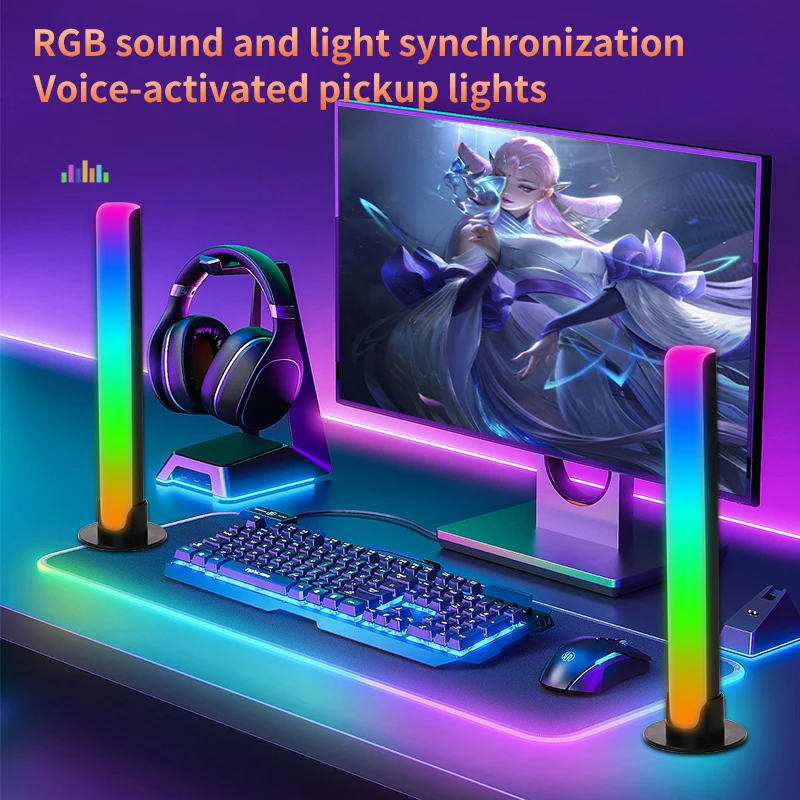 App Control Pickup Light Ambient Light For Car TV Game RGB Voice Control Synchronous Rhythm Light Computer Desktop Decor Light