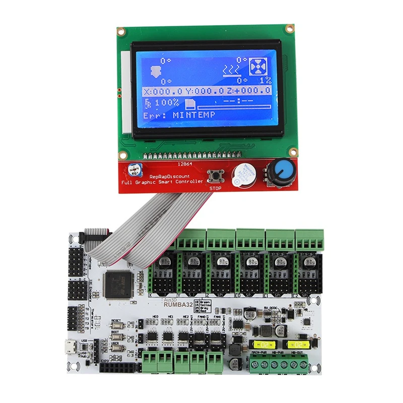 Upgraded 32-bit Compatible Marlin2.0 RUMBA32 Motherboard+12864 LCD Display Kit