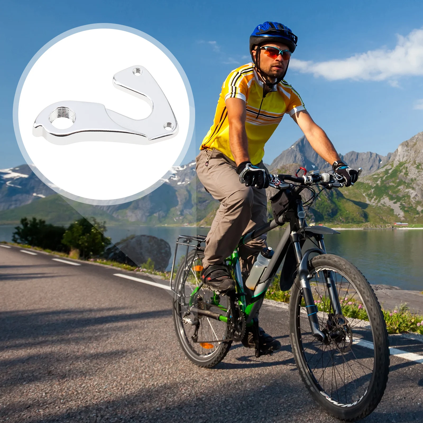 Aluminiumlegierung Universal Hängende Schwanz Hinterhaken Fahrrad Schaltauge Fahrrad Ersatz mit Schrauben – Detail 7