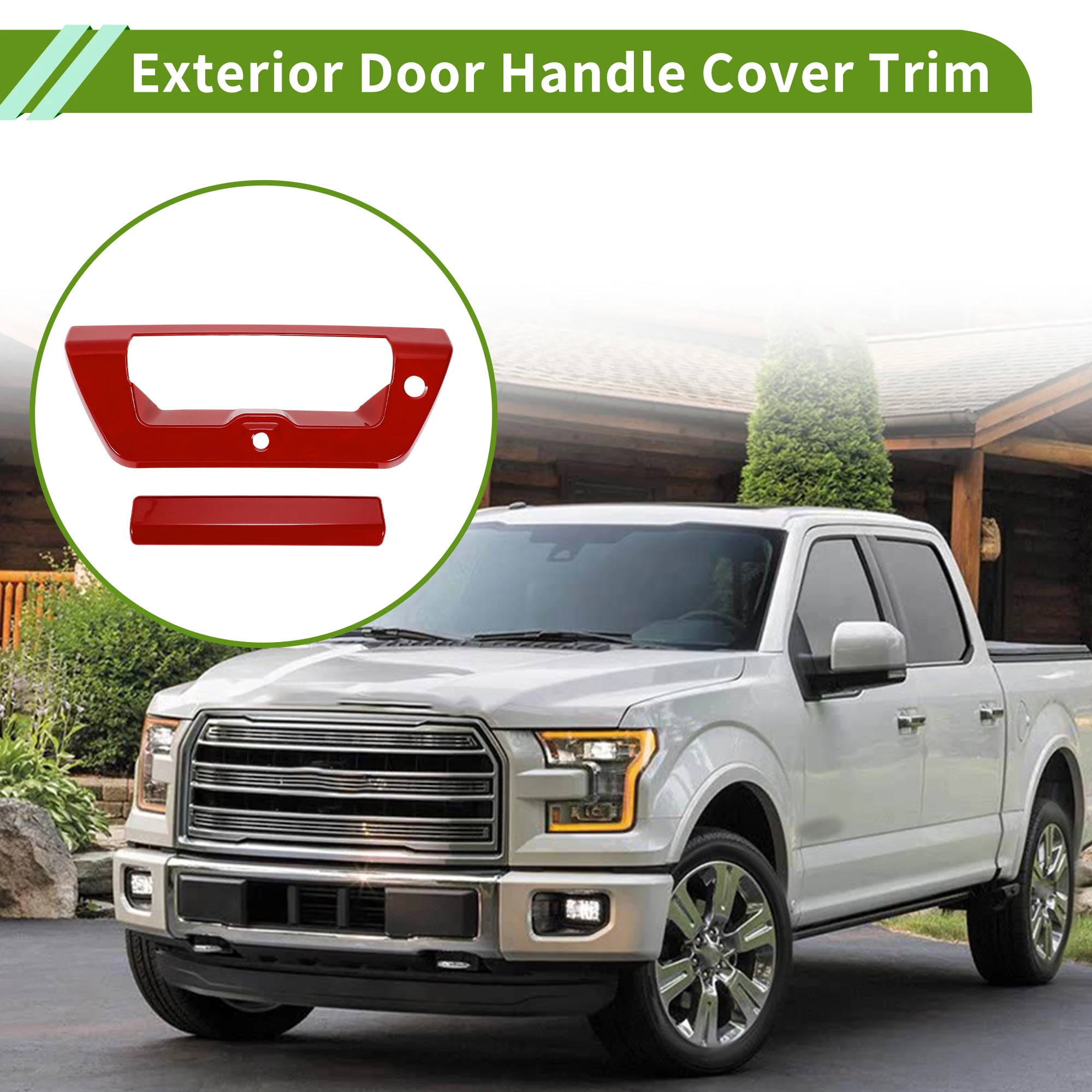 

UXCELL Exterior Trim Tailgate for Ford F150 2015-2020 Red ABS 1 Set