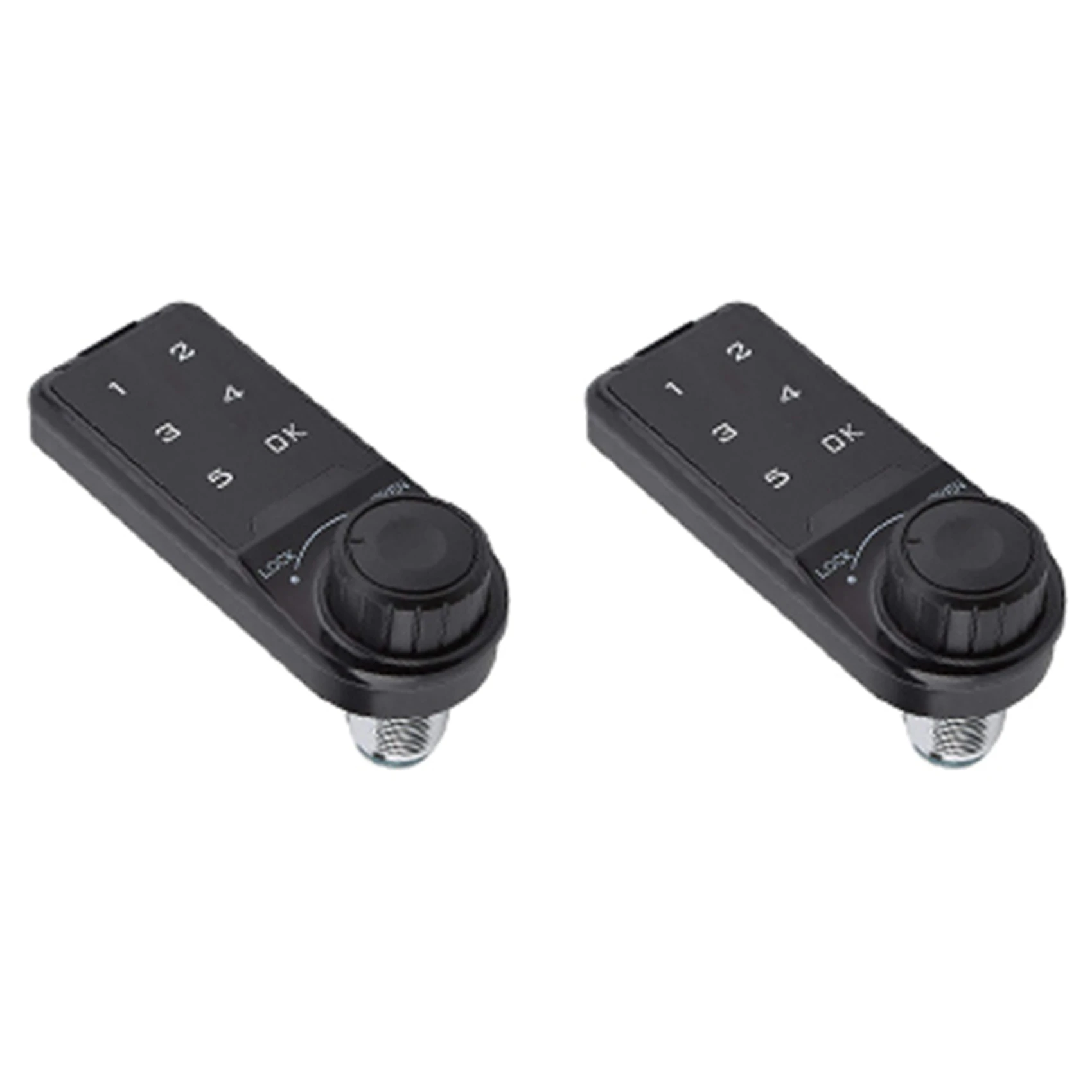 2X Combination Lock, Door Access Digital Electronic Security Cabinet Coded Locker Contact Keypad Password Key Access -A