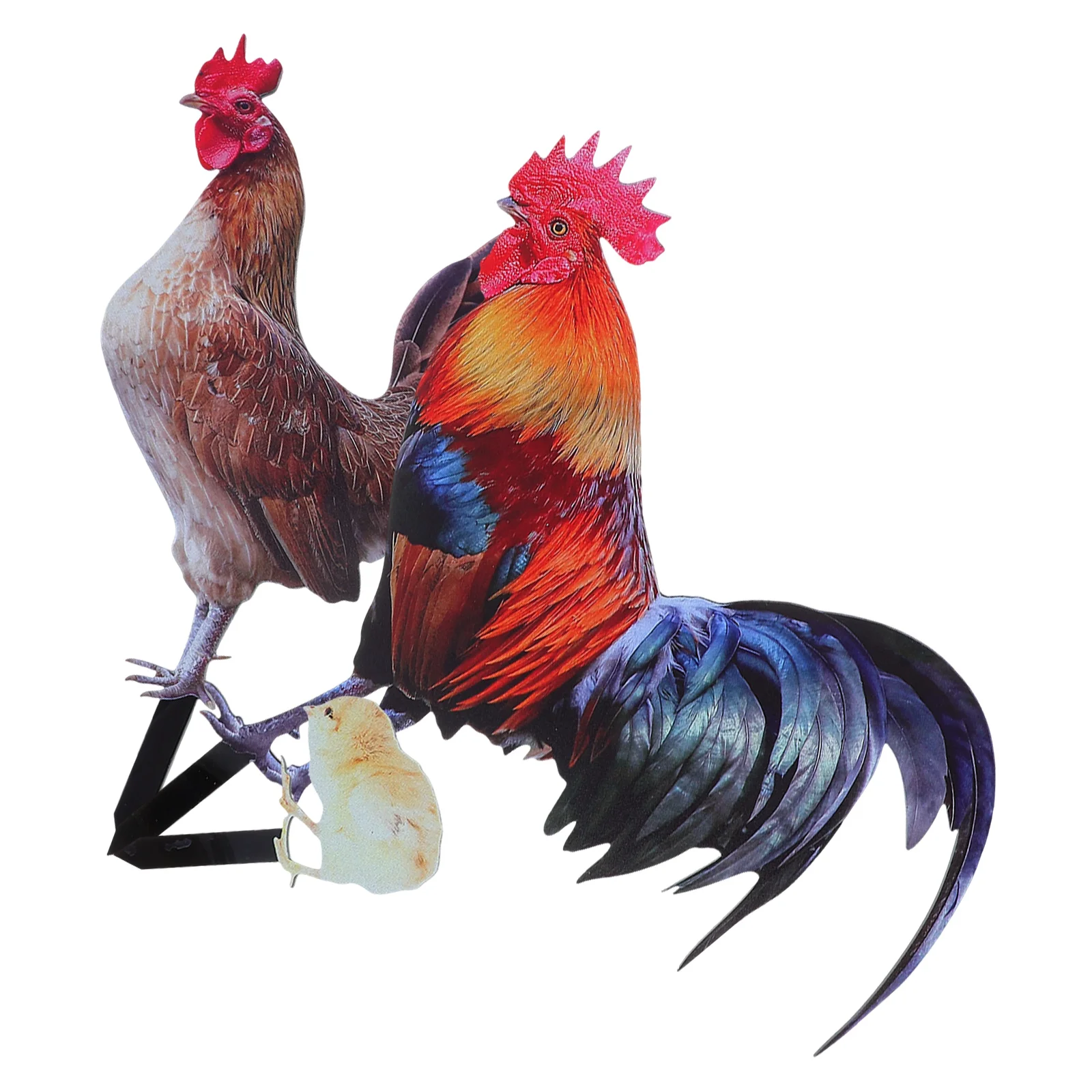 

1 Set Acrylic Chicken Shaped Yard Decoration Plugin For Outdoor Garden Lawn Stake Farm Theme Party Decorative Animal Insert