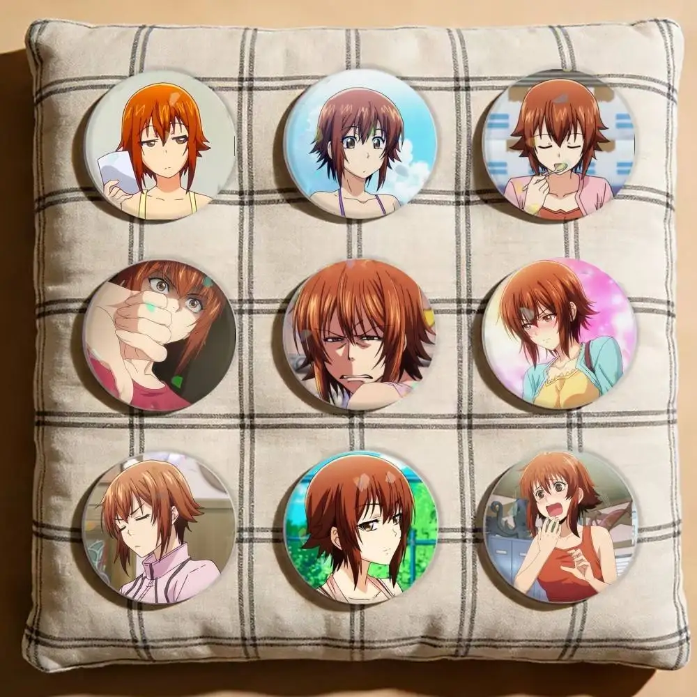 

GRAND BLUE Chisa Kotegawa Laser Badge Creative Pins Brooch for Bag Clothes Hat Decor Gifts Fans Collect