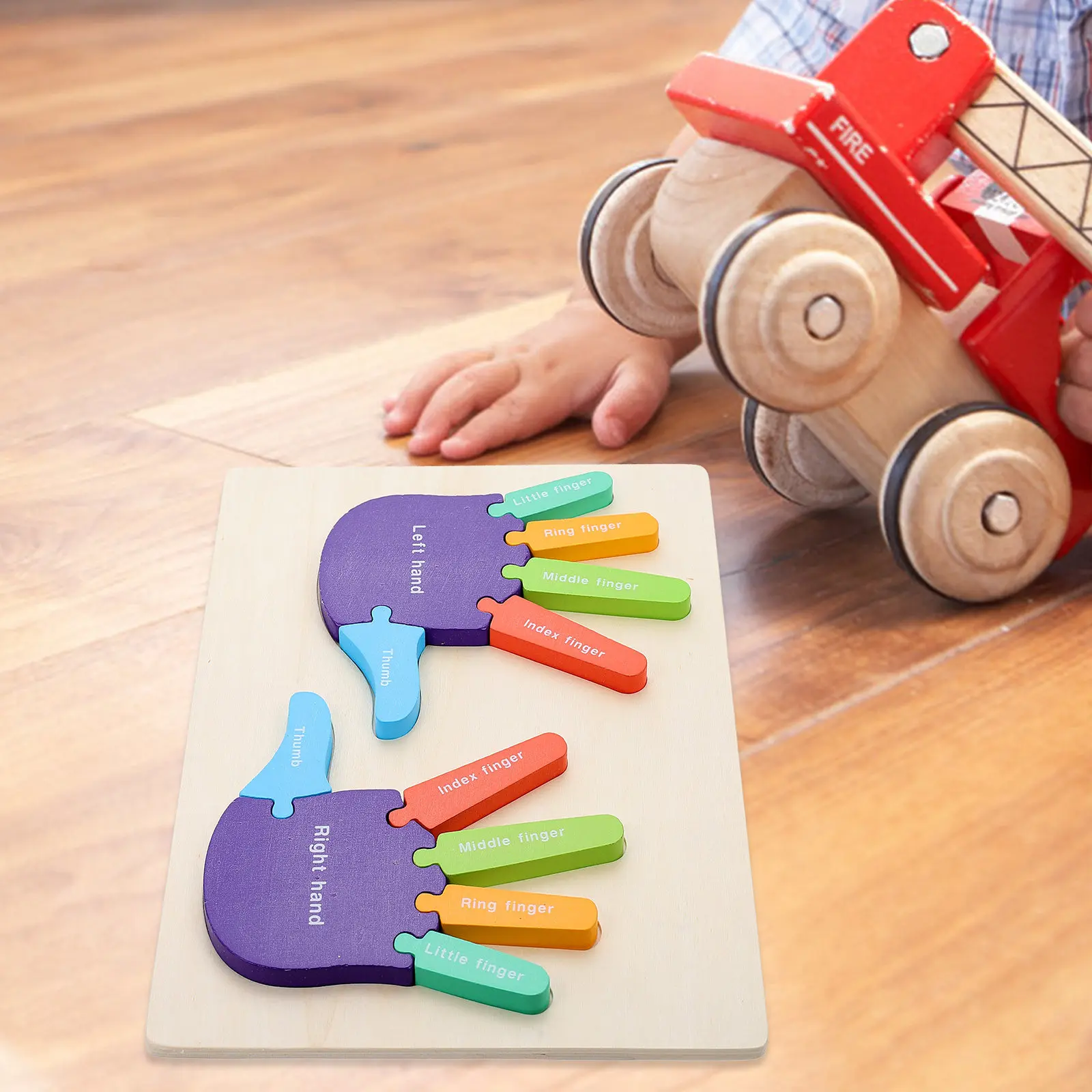 

1 набор деревянных 3D-пазлов в форме рук, развивающие игрушки для детей, интерактивные, для развития когнитивного мышления