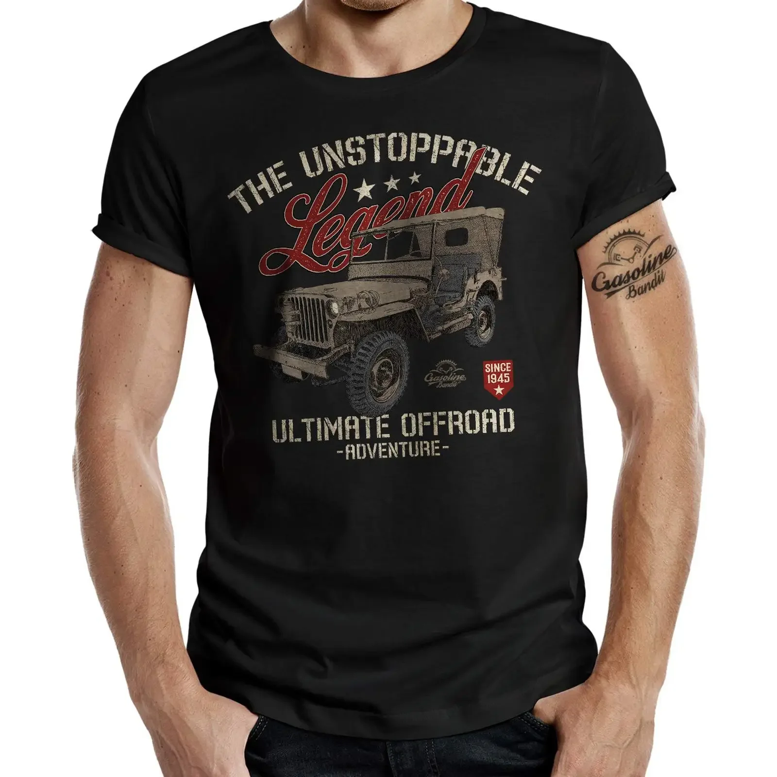T Shirt for Offroad 4x4 Drivers vintage Washed graphic Slightly homme Soft Comfortable Unisex Top For Everyday Wear Casual