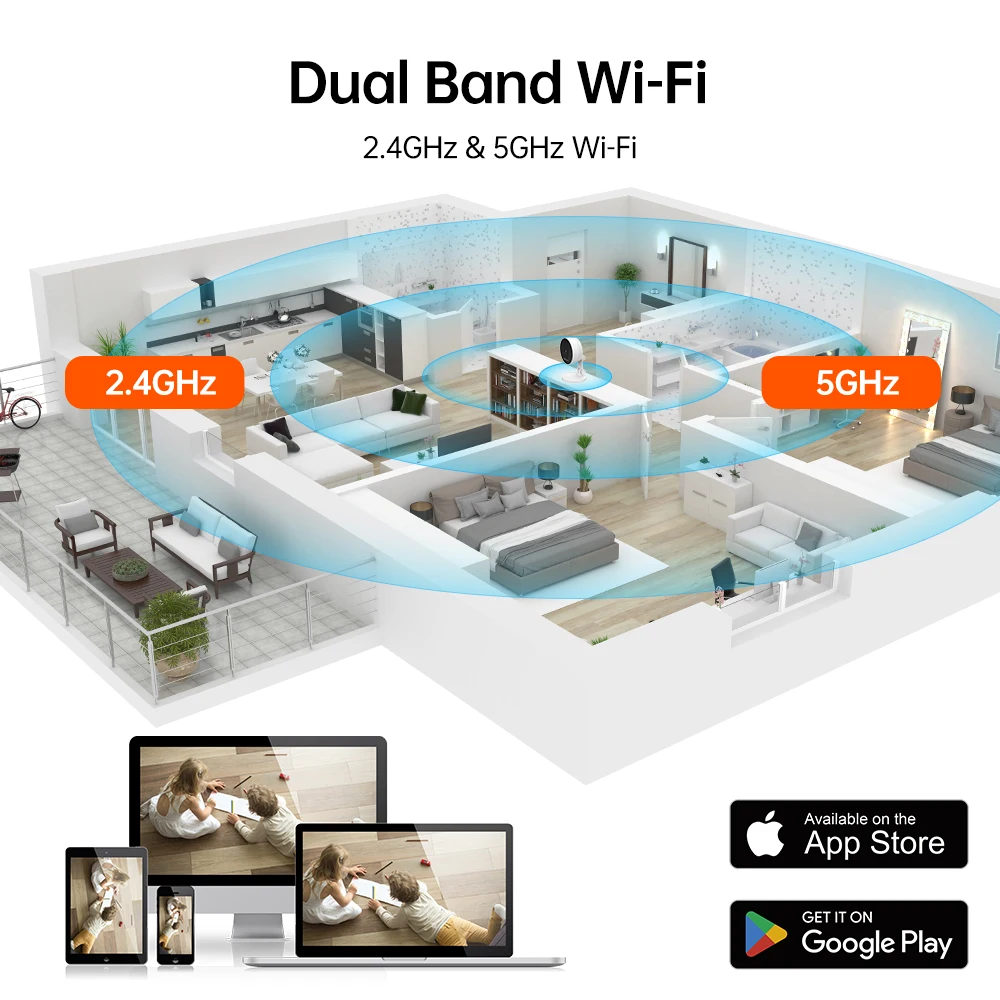 Imagem -02 - Foscam-smart ip Cam com Detecção ai Câmeras de Vigilância por Vídeo em Casa Wifi 3k Pan Tilt 5mp 24 7