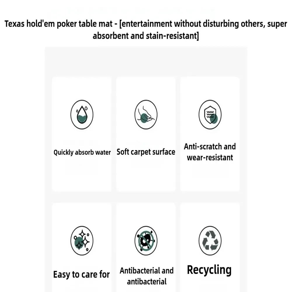 Tapis de table en caoutchouc pour jeu de mahjong, 80cm, design créatif, jeu multijoueur, tapis de table pour mahjong, accessoires de divertissement
