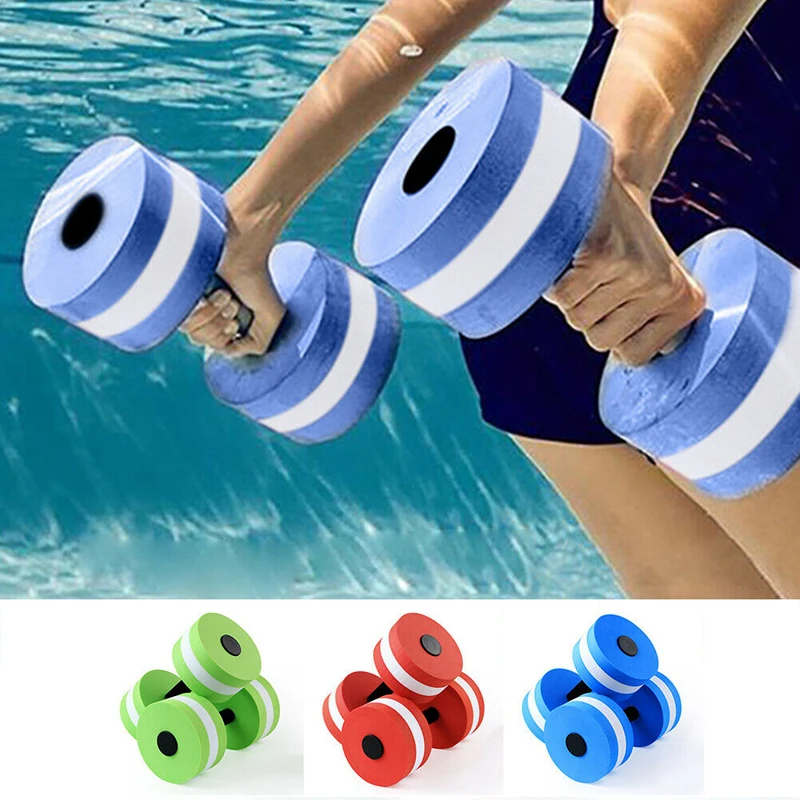 1Pc Blue men\'s and women\'s swimming yoga sports equipment for children\'s fitness equipment EVA floating dumbbells