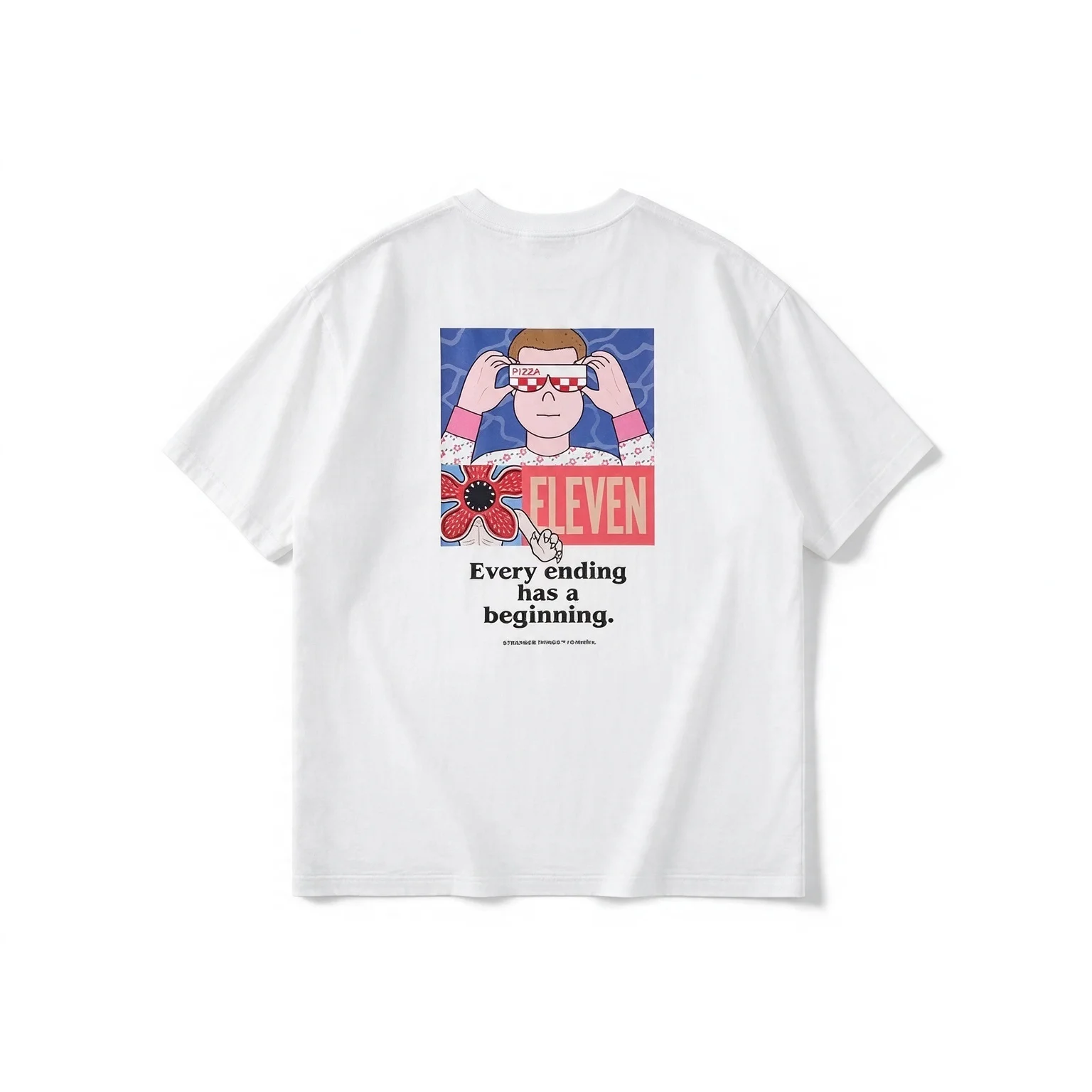 Camiseta gráfica de Stranger Things Eleven Demogorgon de Netflix, para hombre, mujer, unisex, de algodón, estilo retro, moderna, de corte amplio y manga corta.