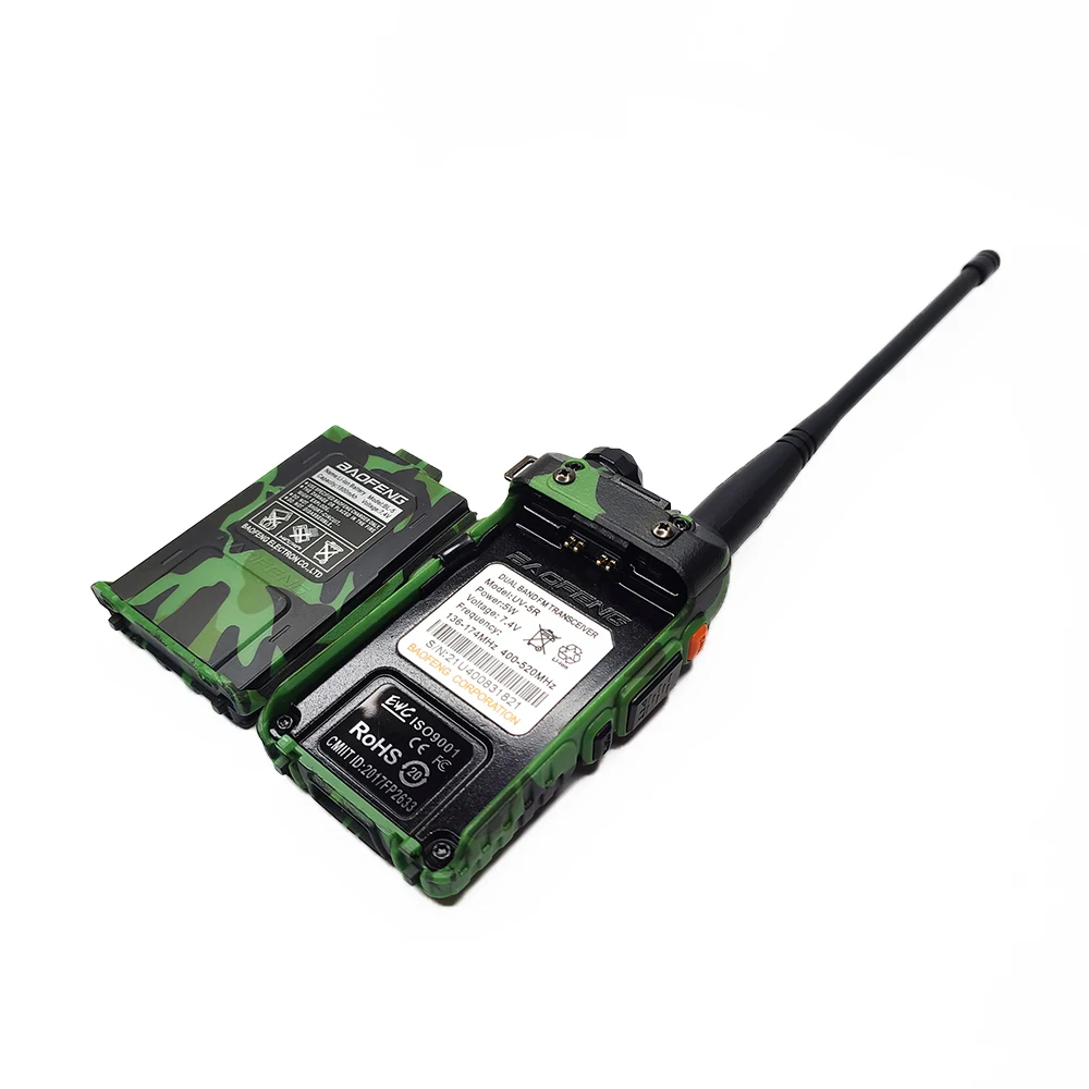 BAOFENG 오리지널 UV-5R 위장 워키토키 BF-UV5R, 휴대용 양방향 라디오, 5W 듀얼 밴드, 128CH, 1800mAh 무선 커뮤니케이터