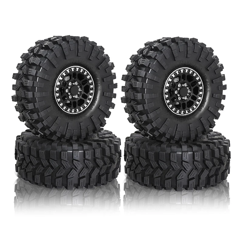 4PCS RC Auto Aggiornamento 1.9 Pollici Mozzo Pneumatico Per 1/10 TRX4 90046 SCX10 RC Auto Accessori di Aggiornamento Nero