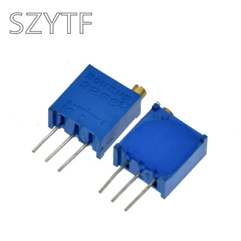 10PCS 3296 potentiometer Kit High Precision 3296W Variable Resistor 100R -1M 200R 500R 1k 2k 5K 10K 20K 50K 100K 200k 500k