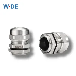 Waterproof Cable Gland Connector IP68 304 Stainless Steel Inox Metric Cable M6 M8 M10 M12 M14 M16 M18 For 3-6.5mm 4-8mm Cable