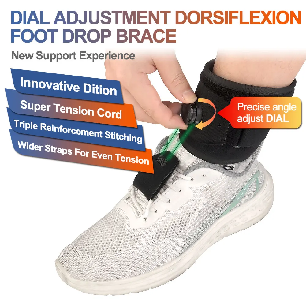 Drop Foot Brace AFO AFOs Support Strap Elevator Poliomyelitis Hemiplegia Stroke Universal Size