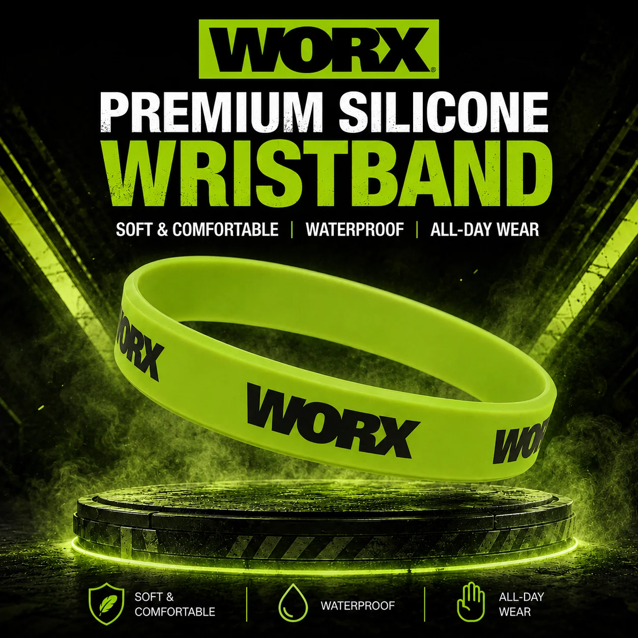 WORX sports wristband tool decoration couple basketball sports wristband fitness rubber wristband