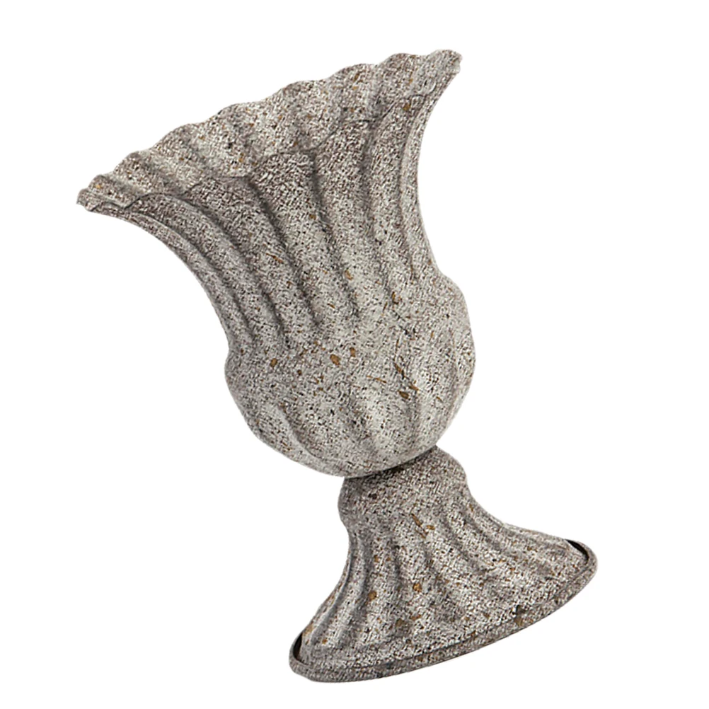 

Vintage Wrought Iron Flowerpot Grey Plant Vase Multi-purpose Dried Flower Arrangement Wedding Succulent Pot Retro Gardening
