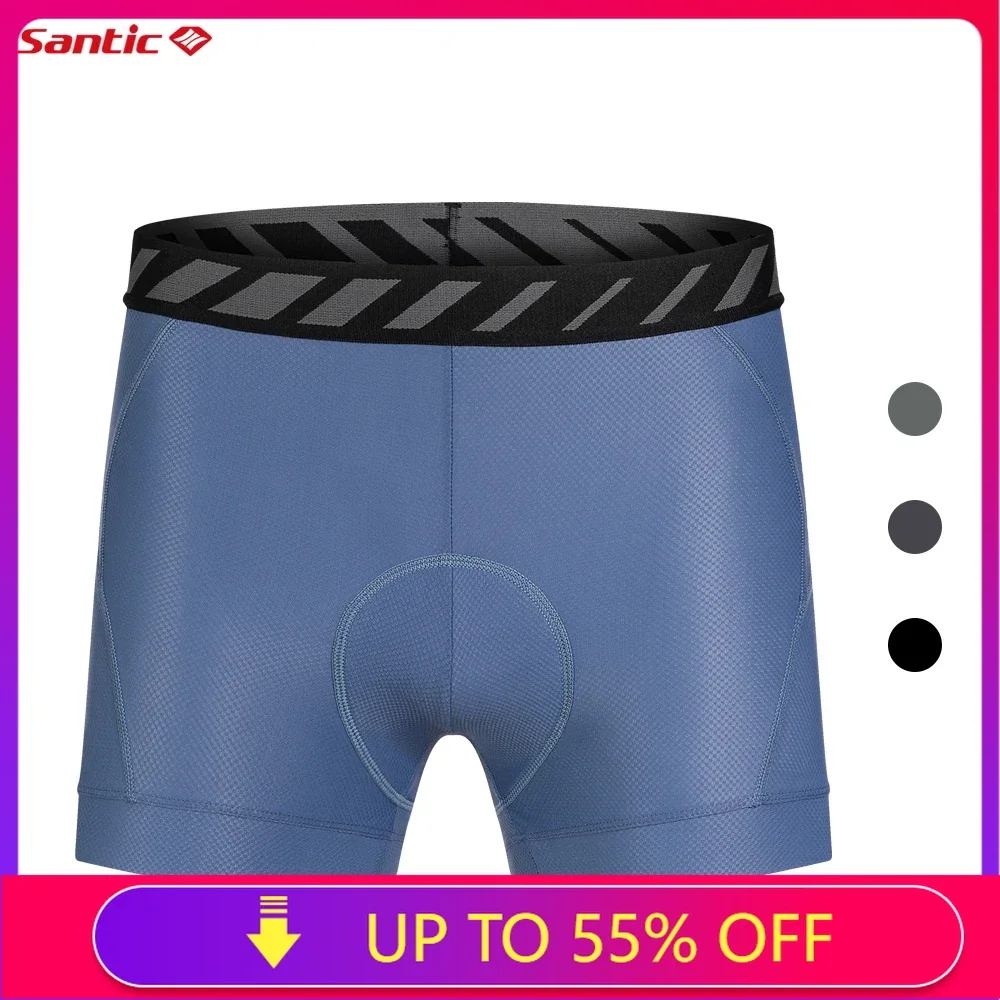 Santic New Men's Cycling Shorts Breathable and Quick Drying Cycling Underwear Shock Absorbing Cushion Cycling Shorts for 4 Hours