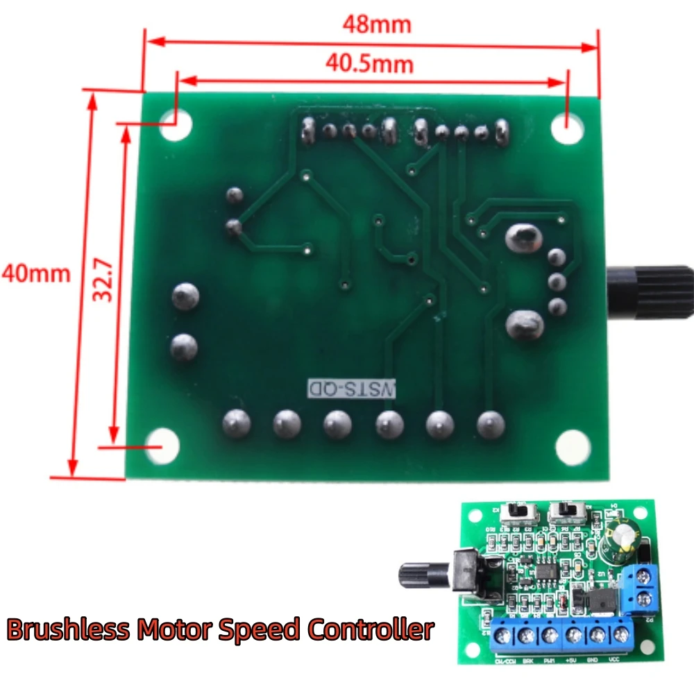 

Motor PWM Signal Speed Control Board with 5V Forward/Reverse Start/Stop 12V/24V DC Brushless Motor Speed Controller BLDC
