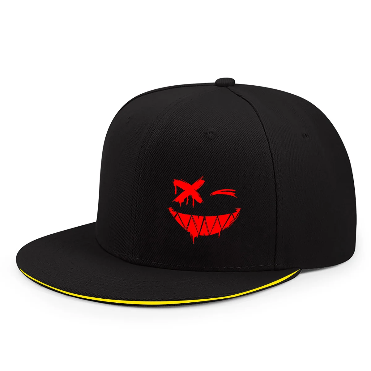 Red XX Baseballkappen mit lächelndem Gesicht, für Männer und Frauen, Hip-Hop, Outdoor, verstellbar, lässig, Sonnenschutz, Sonnenhut, Streetwear – Detail 3
