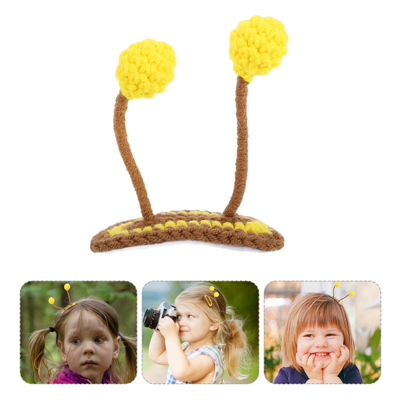 

Little Bee Hairpin Accessories Small Barrettes Knitted Clips Kids Crochet Modeling Child