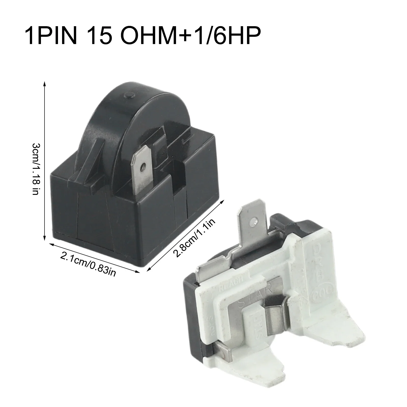 Overload Protector Starting Relay For Refrigerators 1/6HP (R600A/125W Compressor) For Coolers For Power Protection Equipment