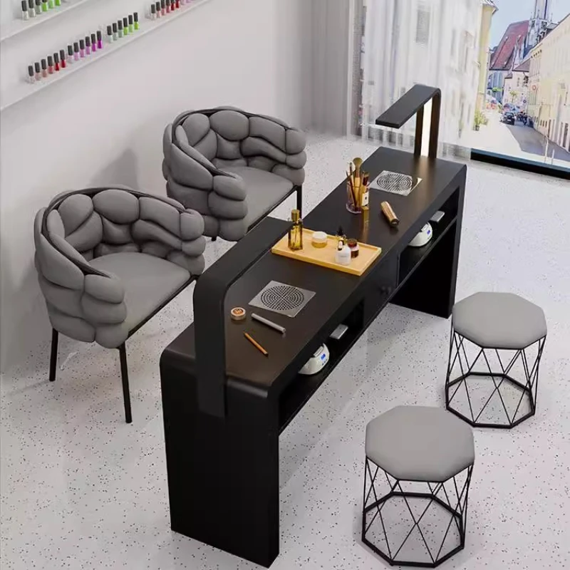 

Black Chair Nail Desk Hand Art Marble Folding Nail Desk Dust Collector Mesa Para Manicurista Salon Equipment Furniture Nail