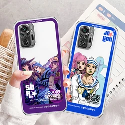 JOJO Johnny STEEL BALL RUN Phone Case For Xiaomi Redmi Note 12 11E 11S 11 11T 10 10S 9 9T 9S 8 8T Pro Plus 5G Transparent