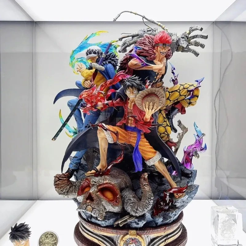 

One Piece Three Captains Luffy Law Kid Action Figure 20cm PVC Static Anime GK Statue Collectible Model Toys Desk Decor Fan Gift