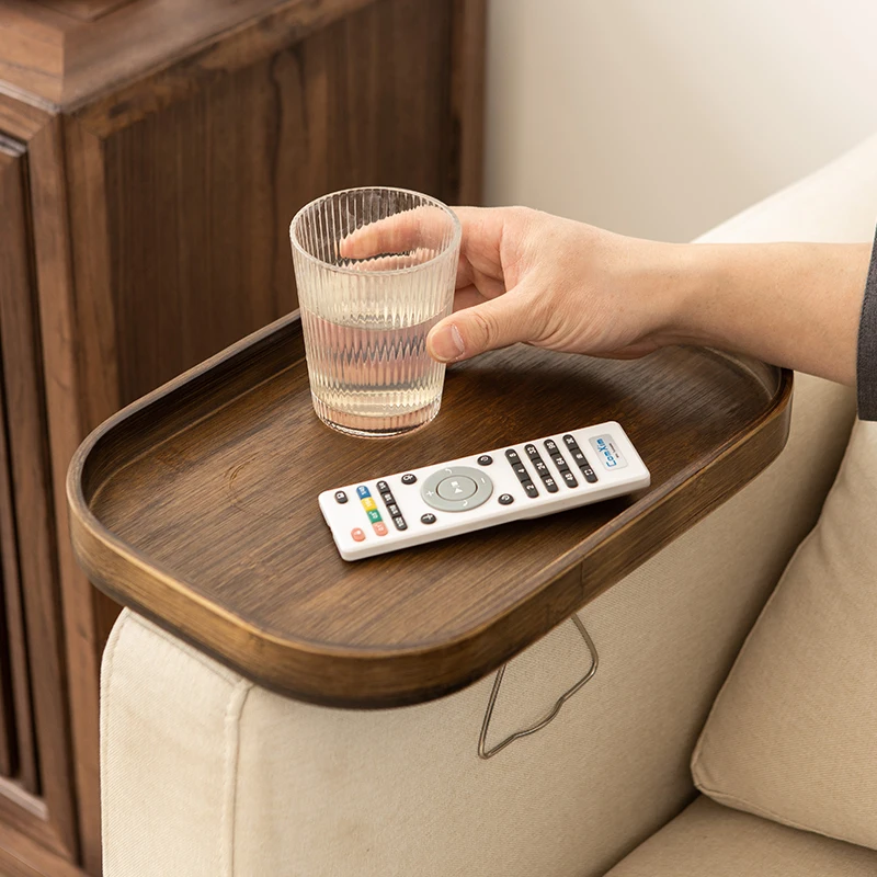 

Adjustable Sofa Arm Tray Table Couch Organizer Space Saving Side Table Modern Coffee Accent Table & Fruit Tea Tray