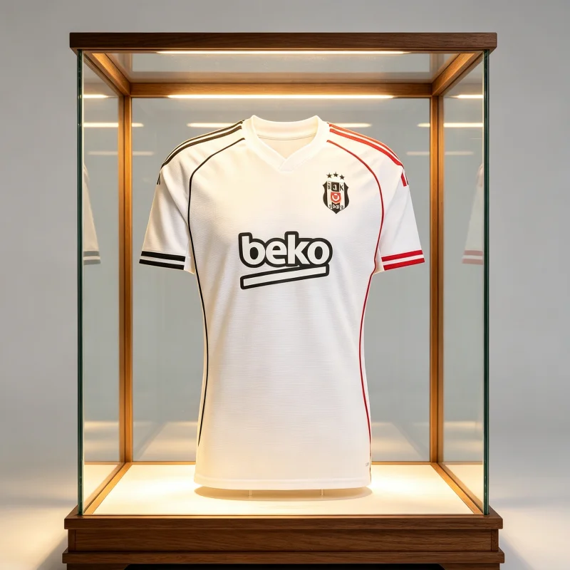 Camiseta de Fútbol del Besiktas JK 2026, Versión para Fanáticos, Superliga Turca, para Hombre, Negra y Blanca, Cuello en V, Transpirable, para Niños y Familiares
