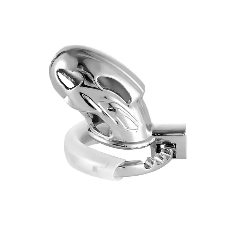 1pc Metal Male Chastity Cage CB Lock, Breathable Stainless Steel Penis Lock, BDSM Sex Toy for Men, Adult SM Chastity Device