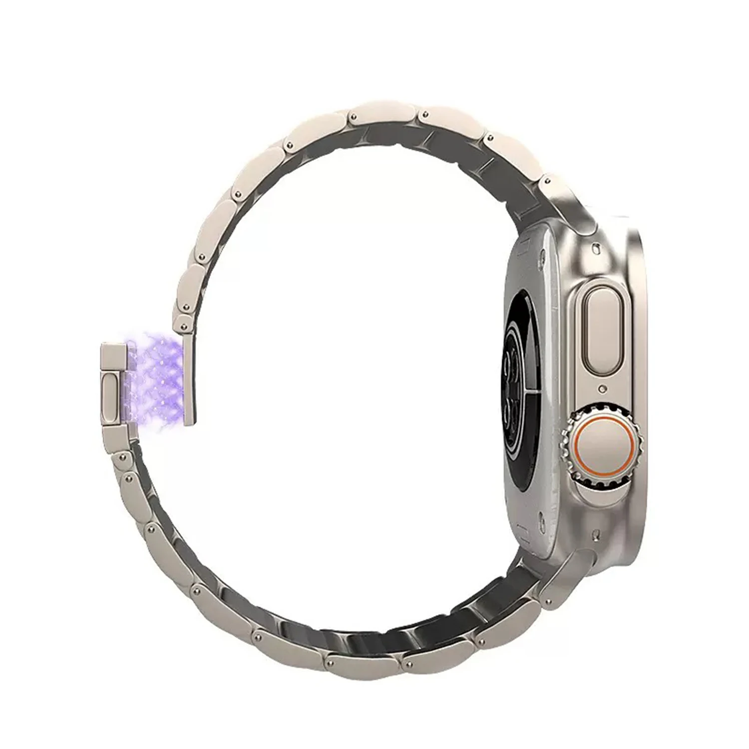 حزام من التيتانيوم لساعة أبل الترا 2 Series 10 9 876 SE حزام لساعة iWatch ربط سوار مشبك مغناطيسي 49 مللي متر #3