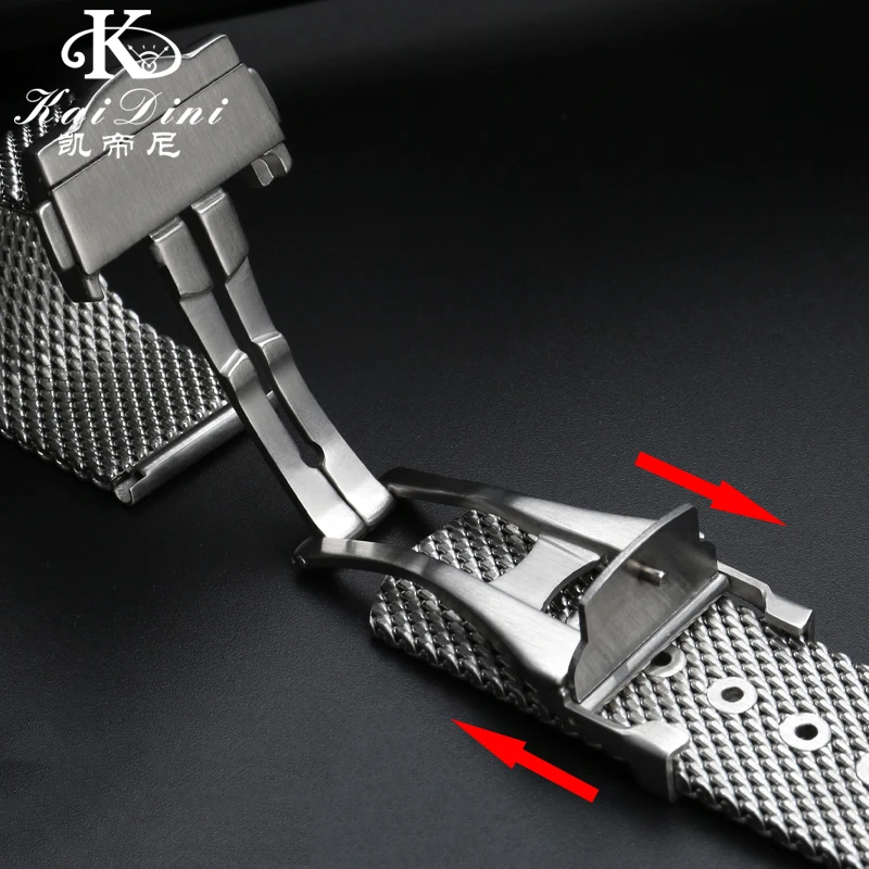 สายนาฬิกามิลานเหล็ก20มม. สำหรับ Omega Seamaster 007สายนาฬิกา AT150ฮิปโปแคมปัส300ใหม่