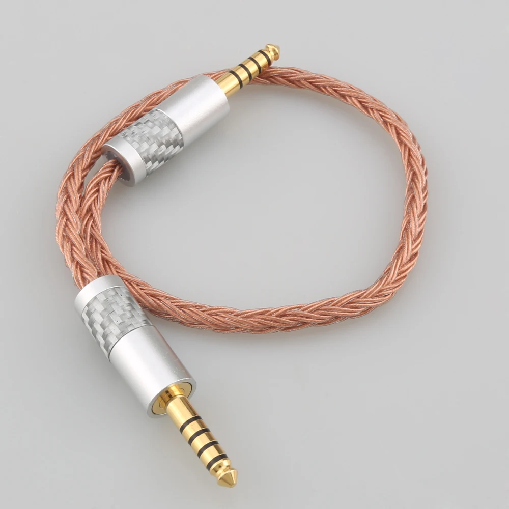 16 rdzeń 99% 7N OCC kabel do słuchawek 4.4mm zbalansowany męski na 4.4mm zbalansowany męski Adapter Audio