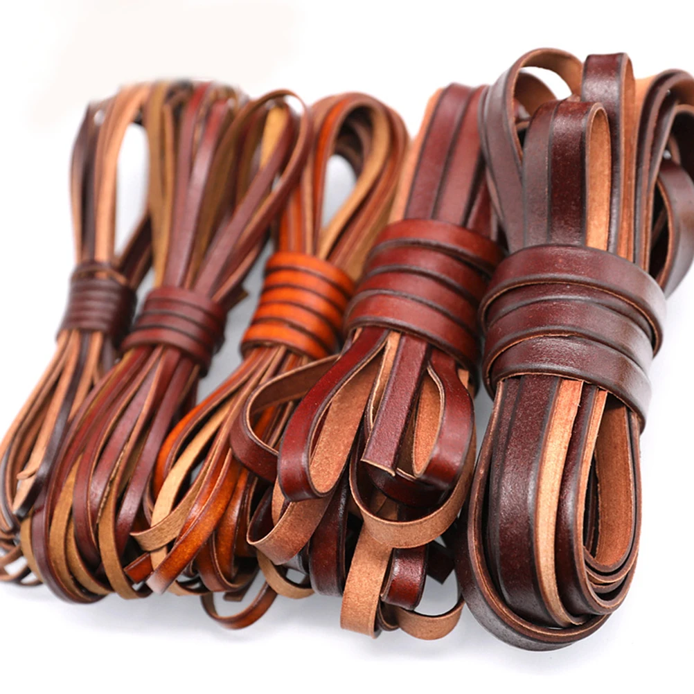 

1Pcs Necklace Cord Real Cowhide Rope 5m Light Brown Sturdy DIY Bracelet Strap Necklace Making Rope DIY Bracelet Strap