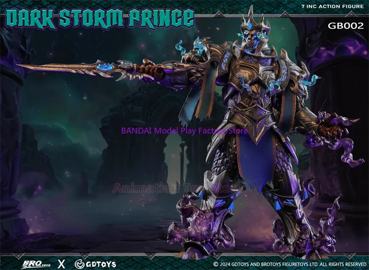 GDTOYS X BROTOYS GB002 1/12 Scale Dark Storm Prince Sir Anduin Lothar Leader Blackened Edition Full Set 7in Action Figure Model