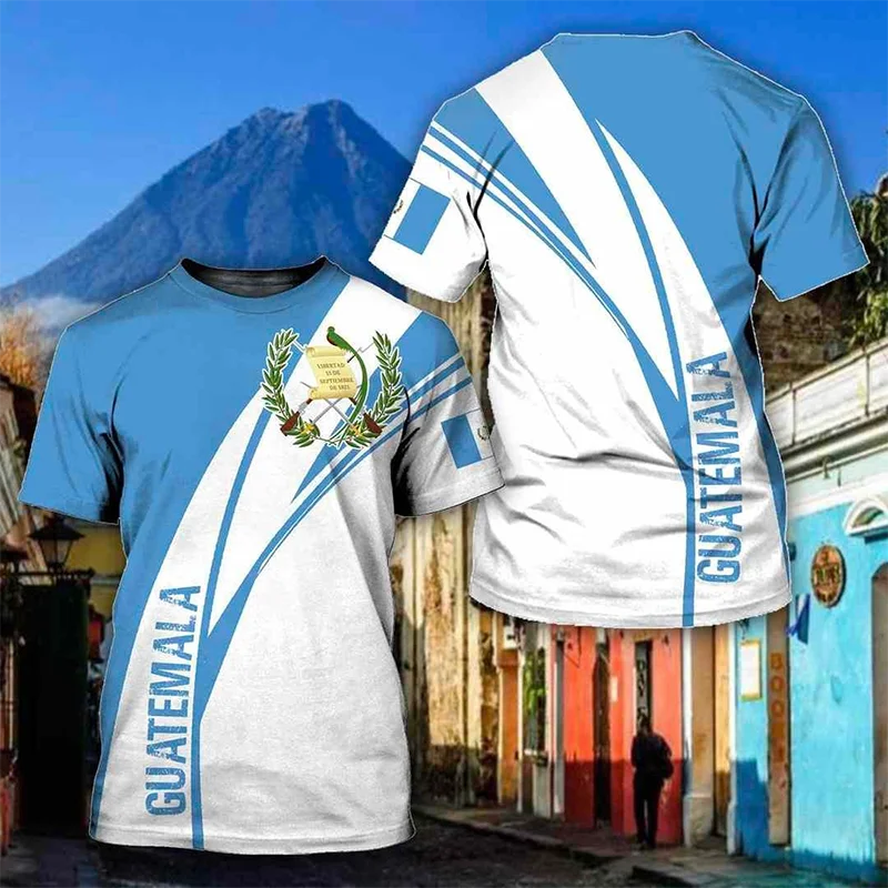 Guatemala National Flag 3D Print T-shirt Fashion Harajuku Streetwear Tees Men Short Sleeve T Shirts Oversized Hip Hop Kids Tops