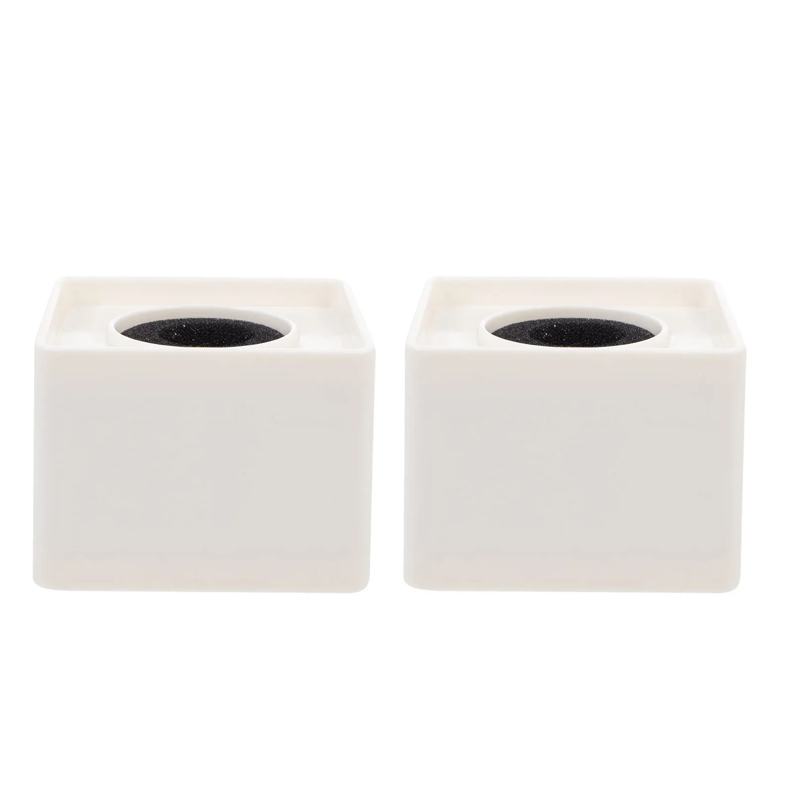 

2pcs ABS Microphone Station Logo White Color for Reporters Interview DJ Equipment Microphone Station Logo Accessories
