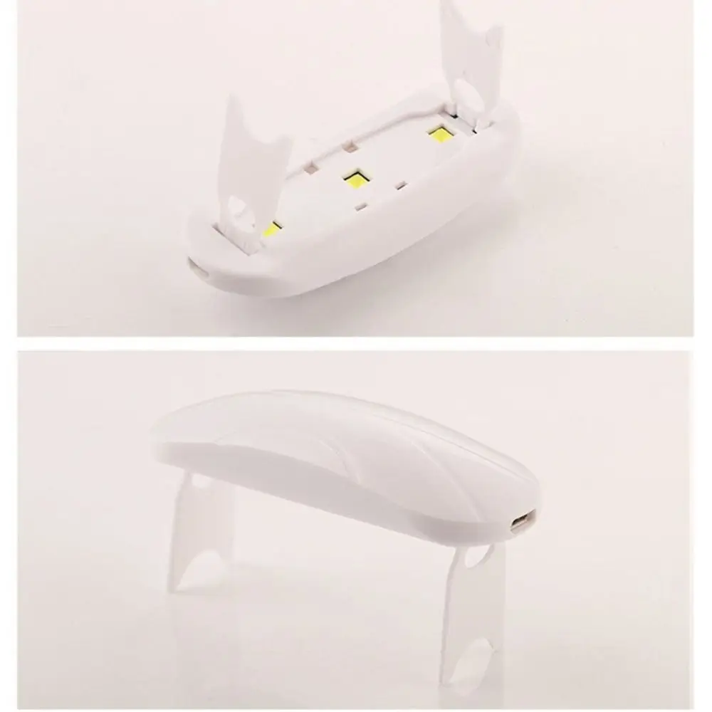 Nuovo asciuga unghie tascabile pieghevole Lampada per fototerapia durevole di dimensioni mini 2 velocità Luci a LED UV portatili