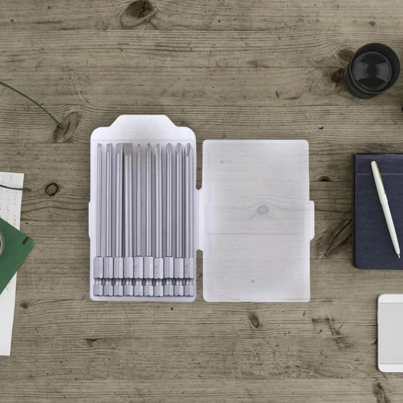 Y1AD Comprehensive Professional 10 Piece Long Screwdriver Bit Head Set 100mm For Efficient Repairs Electric Tool Accessories