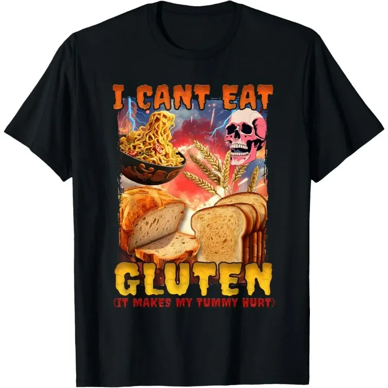 No puedo comer el gluten hace que mis camisetas para el dolor de estómago camisetas divertidas con memecamisetas cómodas