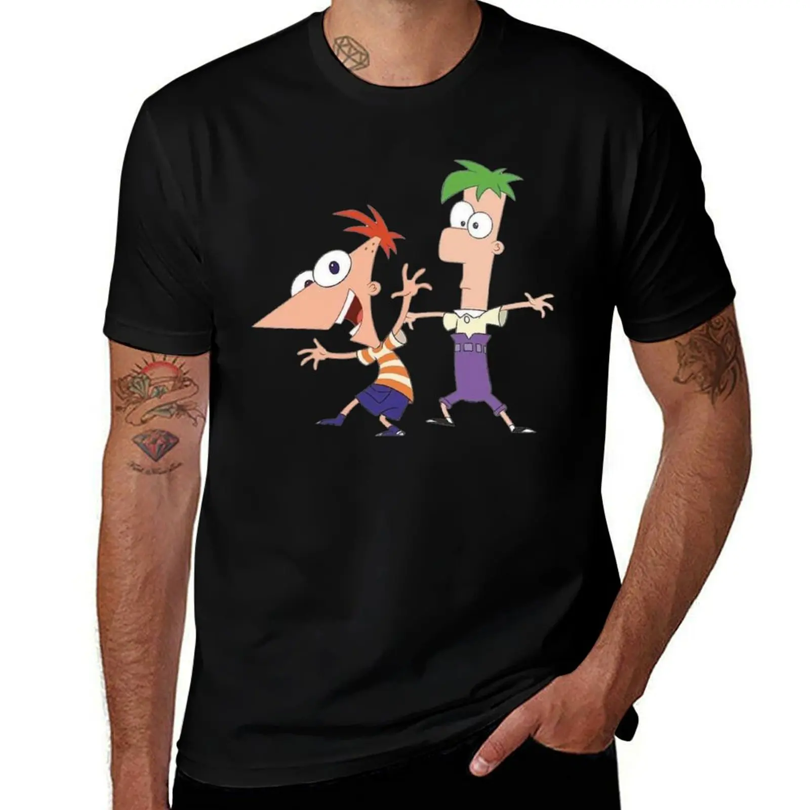 Phineas and Ferb(2) T-Shirt Blouse gifts for boyfriend cotton man t-shirts oversized t shirt fitted t shirts for men