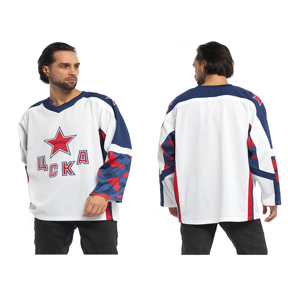 24/25 New Continental Hockey Russian Ice Hockey Training Jerseys Koszulki treningowe z długim rękawem Koszulki dla dorosłych 3D